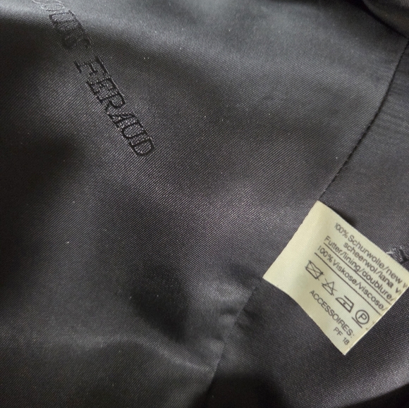 Vintage Louis Feraud Double-Breasted Wool Coat Midnight Blue Size 12 - Picture 4 of 15